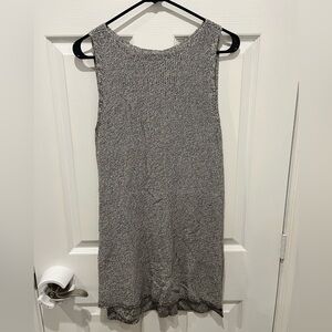 Eileen Fisher Marled Grey Sleeveless Tunic XS Quiet Luxury‎ Minimalist Old Money